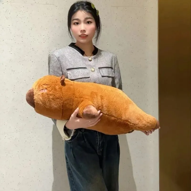 Kawaii كابيبارا وسائد فخمة طويلة الجسم دمية محشوة ناعمة على شكل حيوان دمية لطيف محبوب وسادة ل أريكة سرير النوم قيلولة ديكور المنزل — image 6