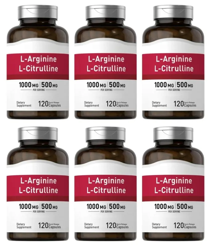 Amino Acid Supplement Capsules 120 Count Provide Energy & Healthy Living Support with 1000mg L-Arginine and 500mg L-Citrulline