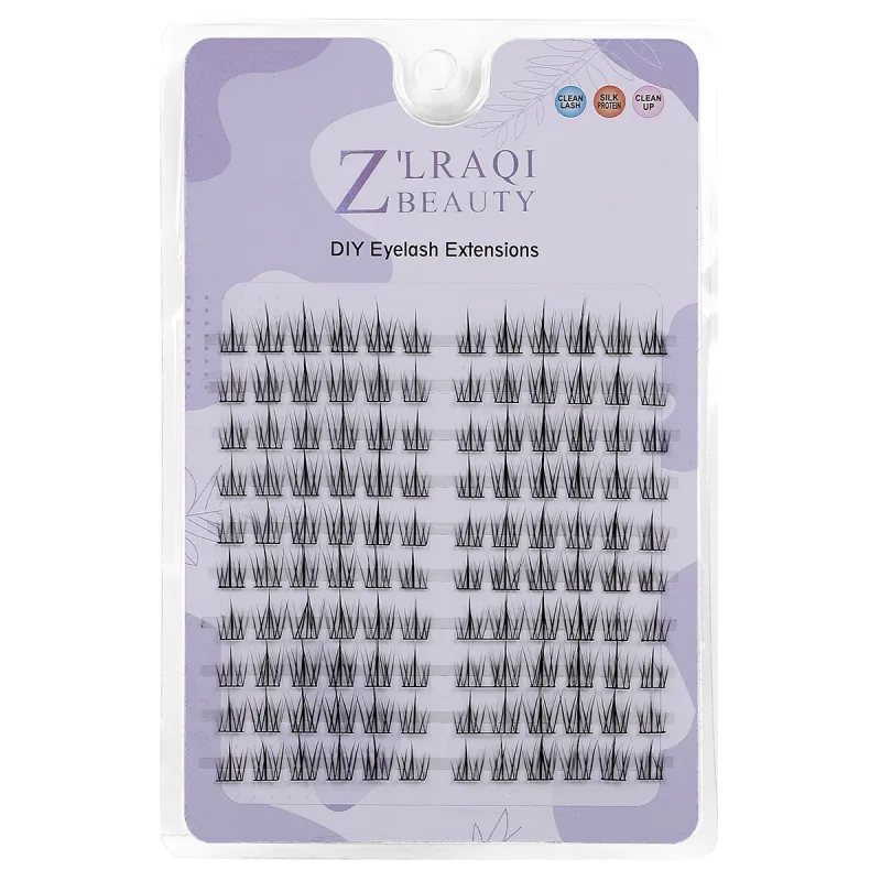 Tapered Thick Fox Eye Manga Cluster Lashes Jiefuxin Large Capacity Tray DIY Segmented Individual Self-Graft Lash Extensions — image 21