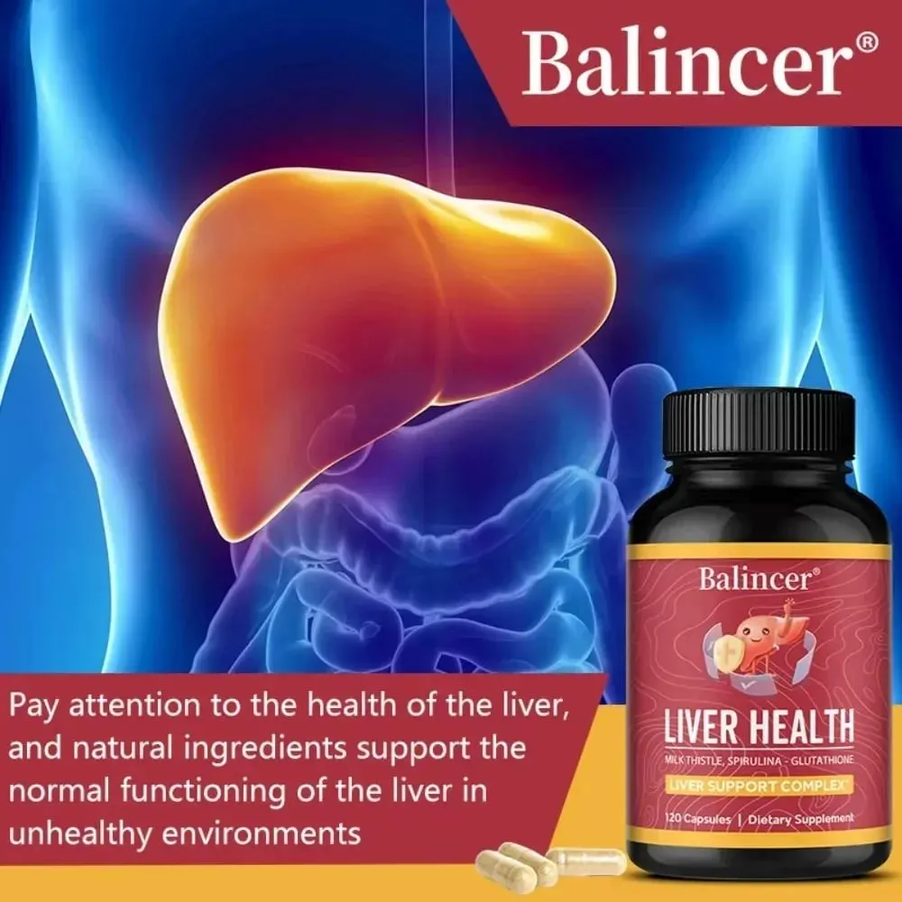 Liver Cleansing Detox Capsules Health Liver Support Colon Cleansing Repair Natural Herbal with Dandelion Milk Thistle — image 4