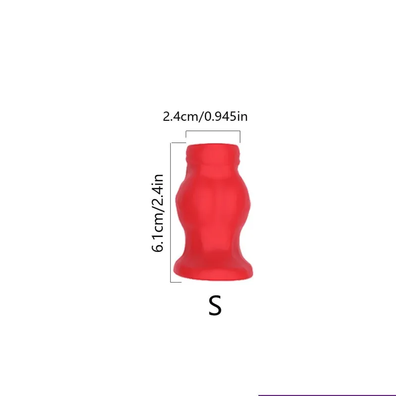 Yumuşak Silikon Içi Boş Anal Plug Tünel Butt Plug Günlük Giyim Flared Taban Lavman Dilatör Erkekler Kadınlar için Anal Eğitmen Seks Oyuncak S/M/L