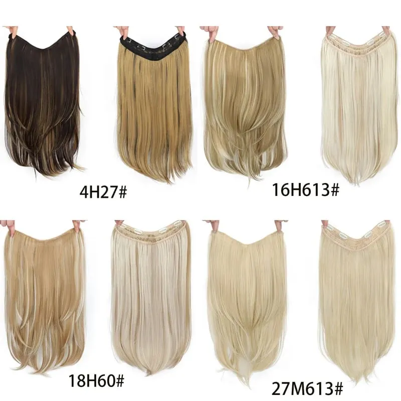 Synthetic Wig Women's Traceless Invisible U-shaped Layered Straight Hair With Inner Buckle Long Curly Hair Natural — image 5