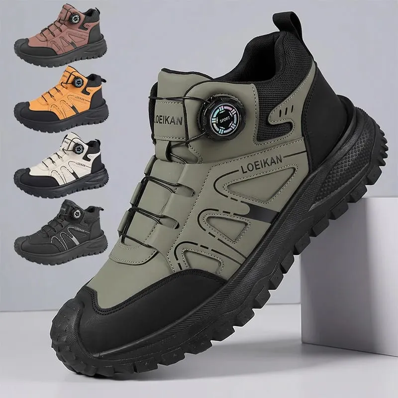 Unisex High‑top Casual Sneakers Rotary Buckle Slip‑on Thick Sole Fashion Daily Walking Shoes for Men Women — image 9