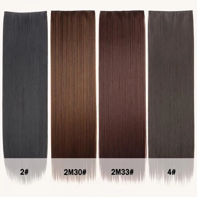 32Inch/40Inch Synthetic Long Straight Hair Extension Clip in Heat Resistant Natural Invisible Hair Accessory for Women — image 4