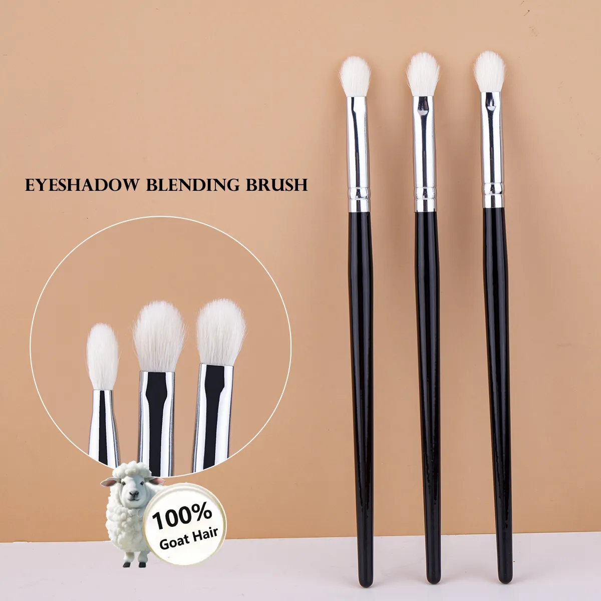Make Up Eyeshadow Brush 100% Goat Hair Eyeshadow Brush Blending Makeup Brushes Birch Pro Eye Shadow Blending Makeup Tools — image 1