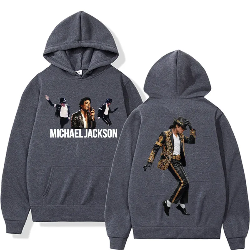 Michael Jackson King of Pop Music Fan Hoodies Men's Casual Fleece Bodywarmer Sweatshirts Fashion High Street Oversized Pullovers — image 2