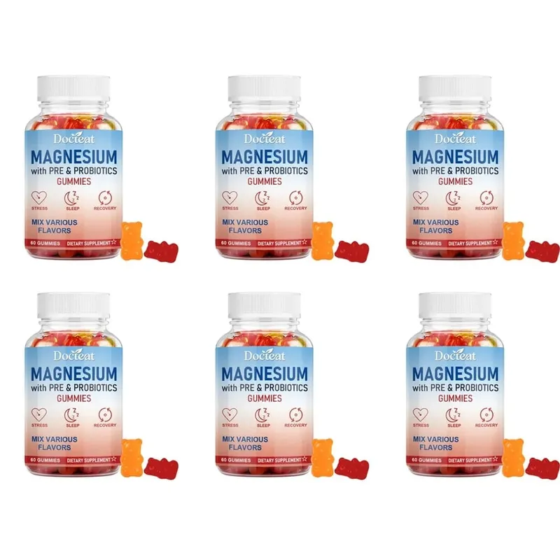 Docteat Magnesium Gummies with Pre & Probiotics for Stress Relief Supports Restful Sleep Relaxation and Recovery 60 Gummies — image 12