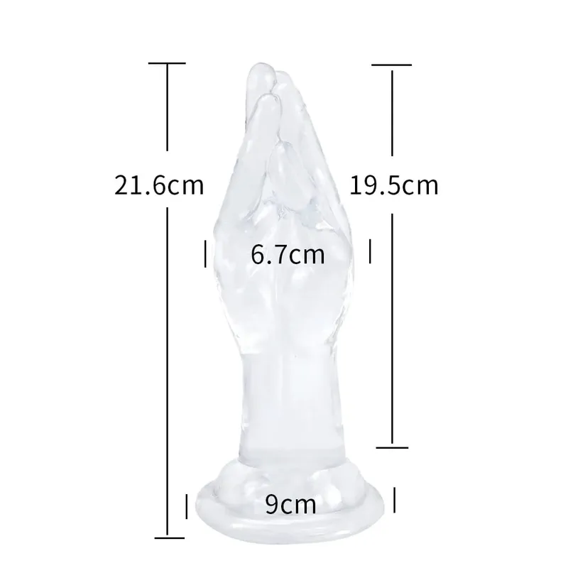 4 Sizes Huge Hands Finger Anal Plug Clear Arm Anus Prostate Massage Big Butt Plug G Spot Masturbation Gay Sex Toys For Women Men