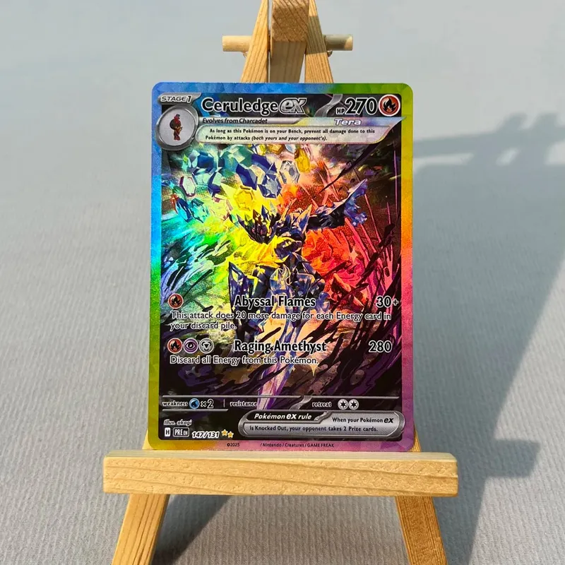 PRE PTCG5-001 Tcg proxy PKM Cards Vaporeon ex Espeon ex Rare Collection Battle Toys Gifts for Hobbies home play — image 12