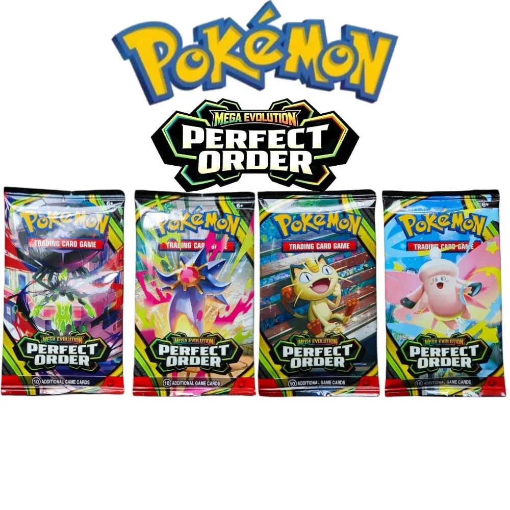 100PCS Cards Pokémon Booster Packs TCG Trading Cards Paradox Rift Chaos Rising Prismatic Evolutions Game Card Packs for Gift — image 5
