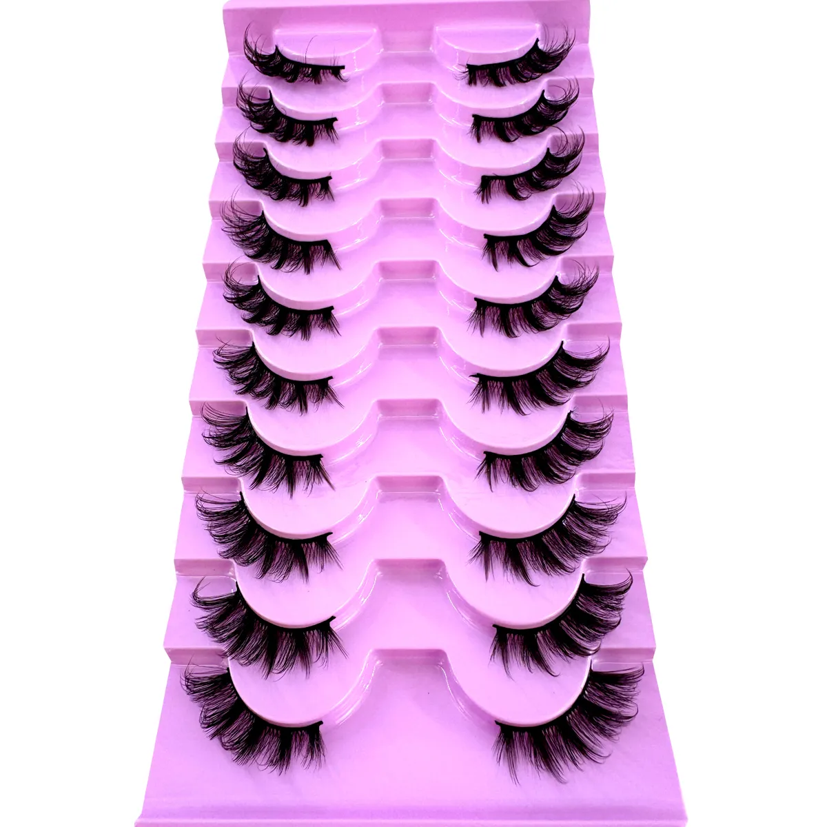 Meio cílios 10 pares meio cílios macio natural olho de gato cílios ferramenta de maquiagem falso cílios extensão fofo falso cils — image 5