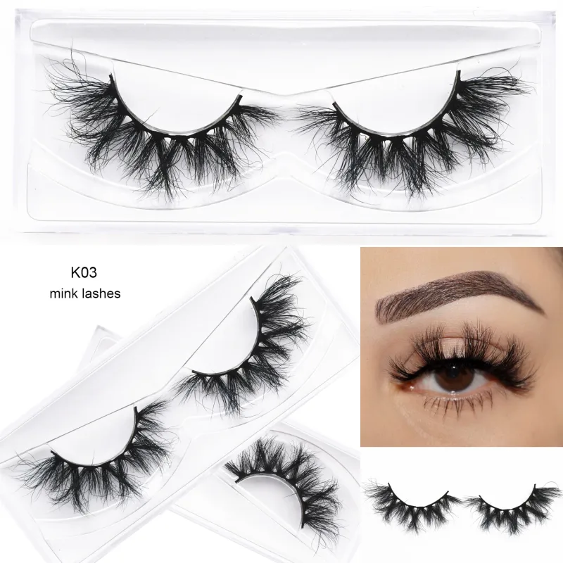 D20 Real Mink Lashes Eyelashes Extension Natural Long Winged Volume Eye Lashes Handmade Mink Fake Eyelash Makeup Lash