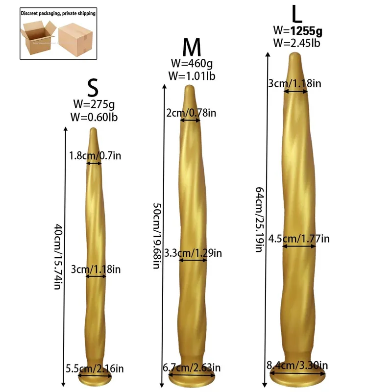 NY Super Long Anal Plug Big Anal Dialator Expander Training Fantasy Large Long Silikon Mjuk ButtPlug Sexleksak för kvinnor Män Gay