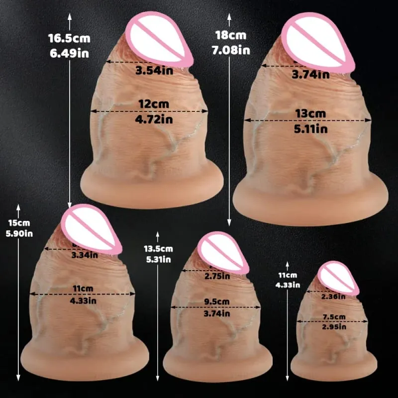 5 Laki ng Silicone Dildos Butt Plug Makapal Anal Plug Makatotohanan Napakalaking Makapal na Dildo na May Suction Cup Mga Laruan para sa Mga Matanda Mga Laruan para sa Babae Lalaki — image 3