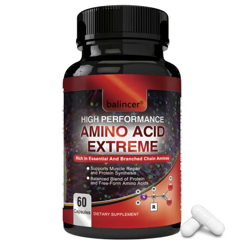 Amino Acid - High Performance Branch Chain Amino Acid Formula 120 Capsules - Muscle Building Post Workout Supplement