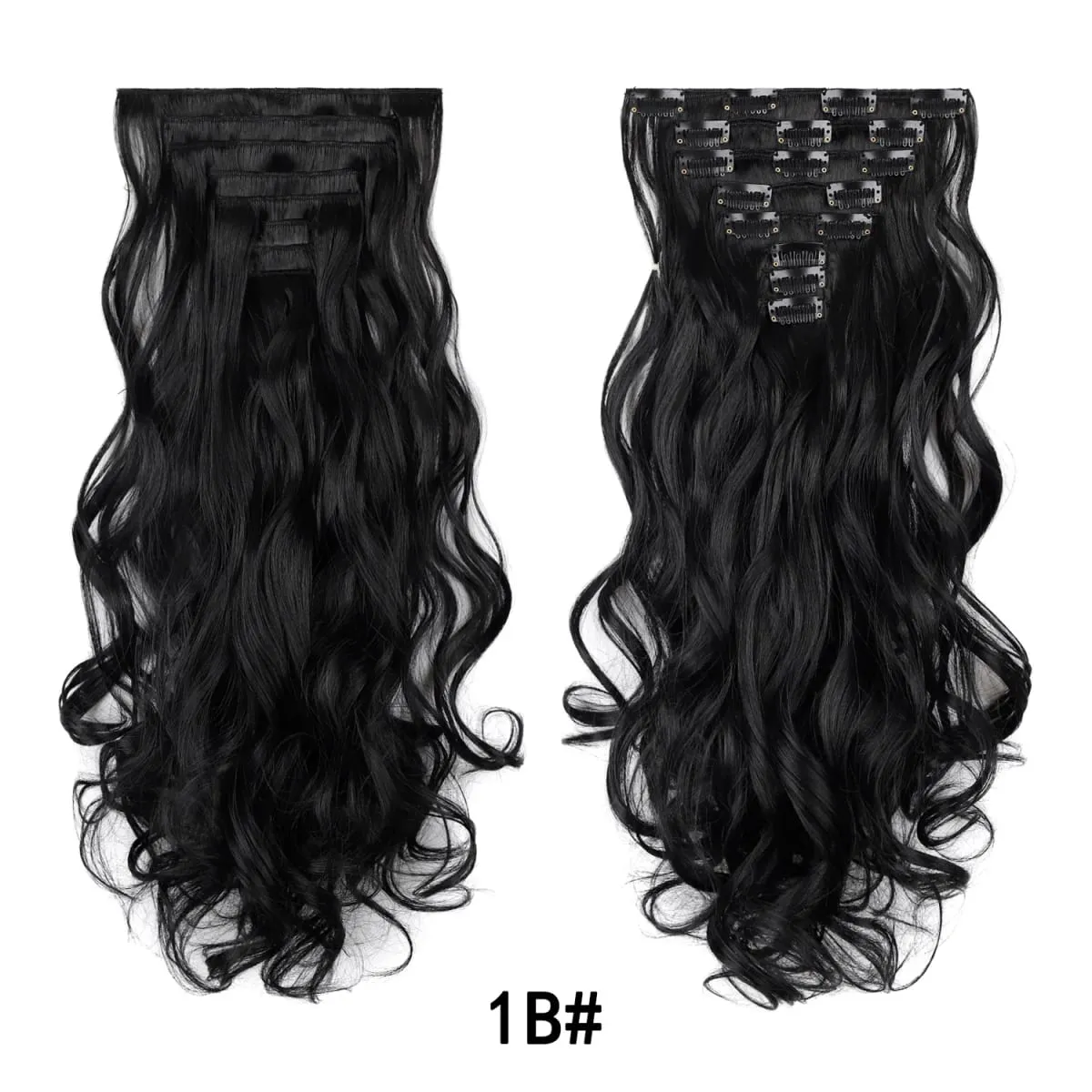 Clip In Hair Extension Curly 24 Inch 8 Pieces Hair Extensions for Women Daily Wear Work & Casual Styling Synthetic Hair Pieces — image 9