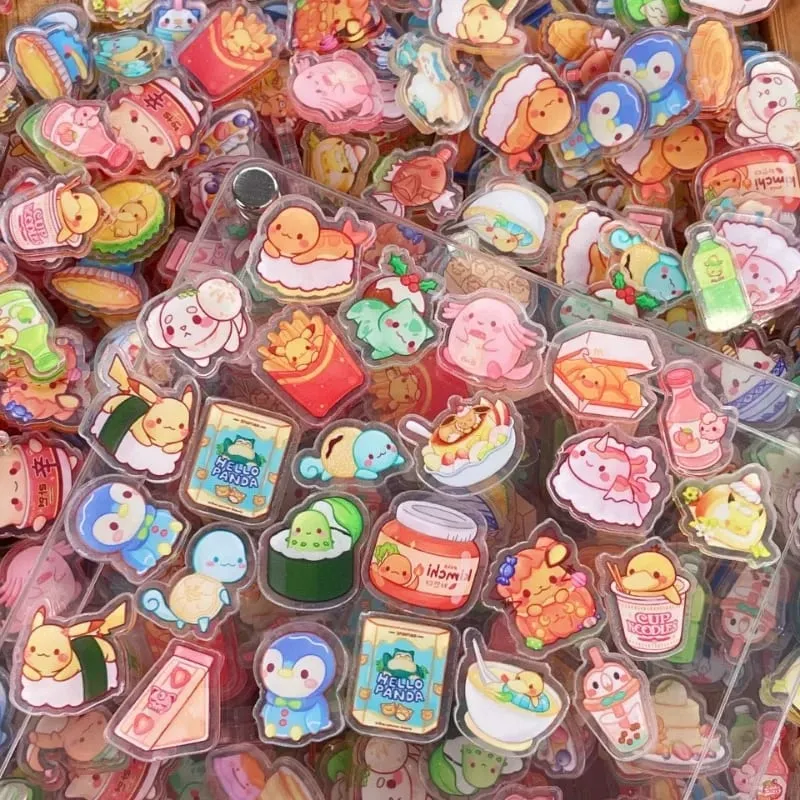 البوكيمون الاكريليك DIY بها بنفسك التصحيح Kawaii قلادة على شكل خاص قطع أنيمي الكرتون على الوجهين الطباعة المفاتيح دبوس المواد — image 3
