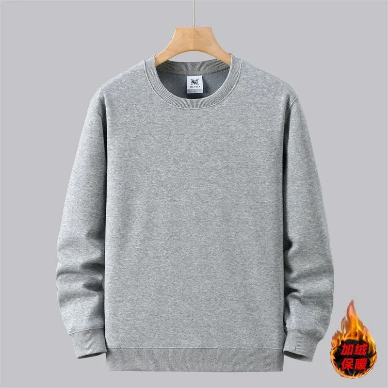 Large Size Men's Sweatshirt Crewneck Pullover Male Extra Big Plus 7XL 10XL 12XL Autumn Winter Fleece Lined Casual Clothing Loose — image 29