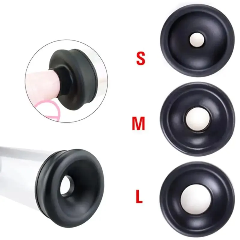 Ring Of Accessories For Penis Pump Black Ring Sleeve Penis Enlargement Vacuum Pump And Extender Replacement Part Sex Toy For Men