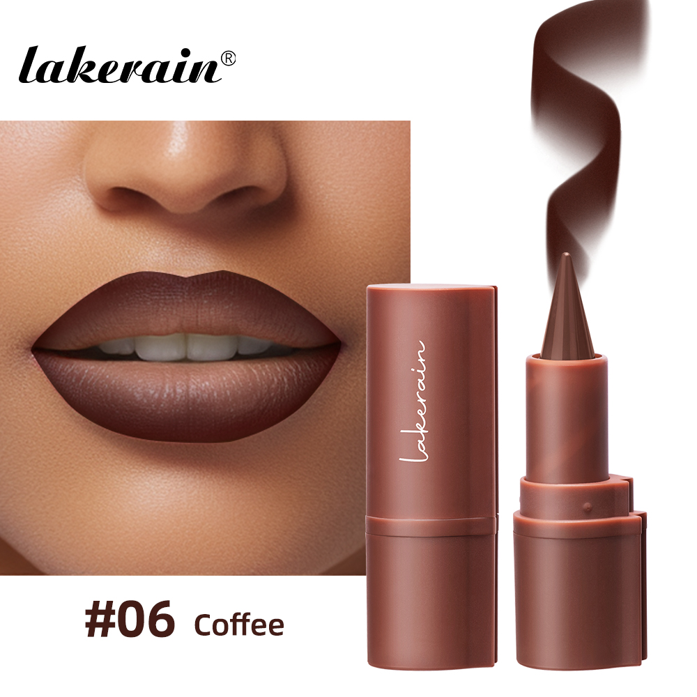 Lakerain Lipliner, matt, schwarz, braun, Samt-Lippenstift, wasserfest, nicht klebrig, konturierende Tönung, Lipliner, Buntstift, Lippen-Make-up