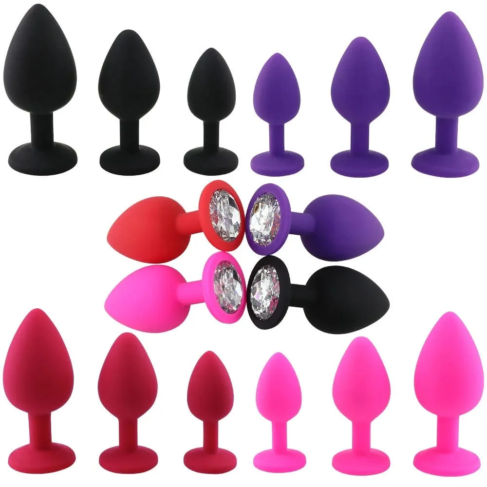 Unisex Silicone Butt Plug 3 Sizes Anal Dildo Sex Stopper Adult Toy for Men/Women Couple Anal Trainer No Vibrator — image 2