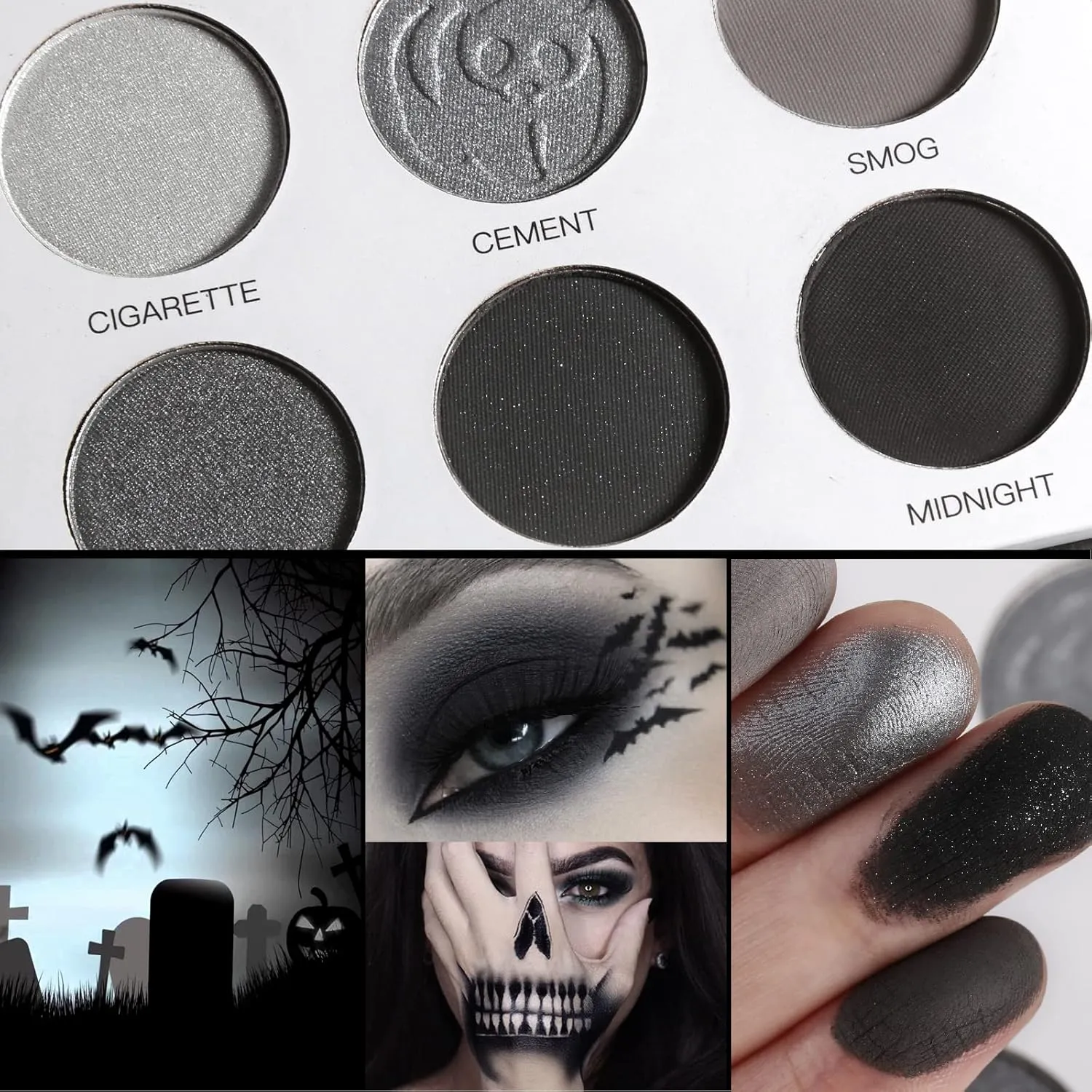 9 Colors Eyeshadow Palette Powder Matte Shimmer Gothic Smoky Punk Blendable High Colors Fine Flash Lasting Eye Makeup — image 4
