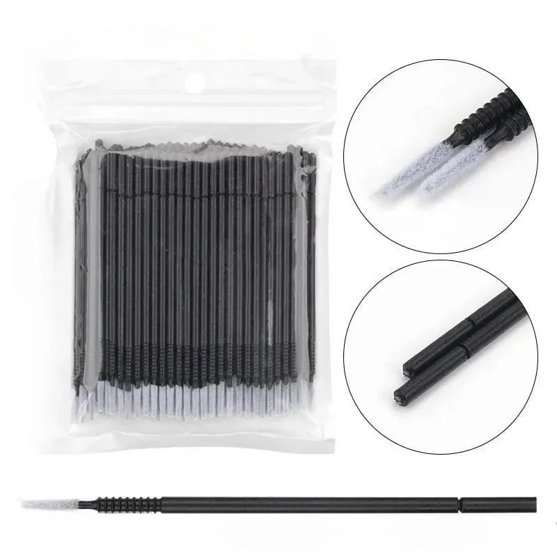 100 Pcs Disposable Spiral Mascara Applicator Lashes Brushes Eyelash Extension Makeup ToolsBrush Handle Microbrush
