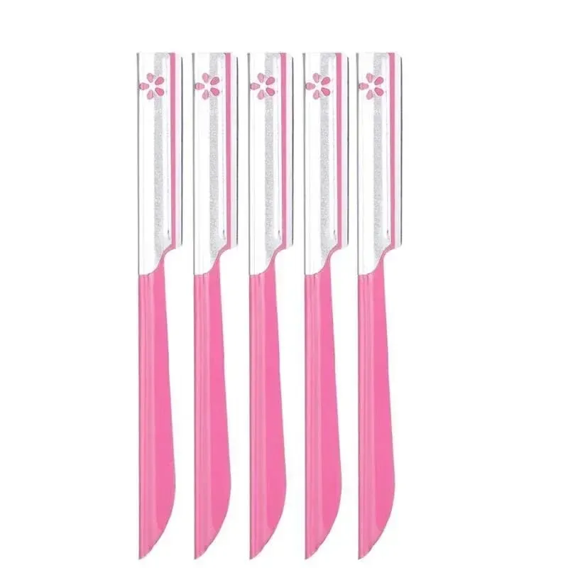 5pc Eyebrow Epilator Sets for Women Makeup Beauty Eyebrows Hair Removal Styling Tool Steel Blade Facial Razor Trimmer — image 2