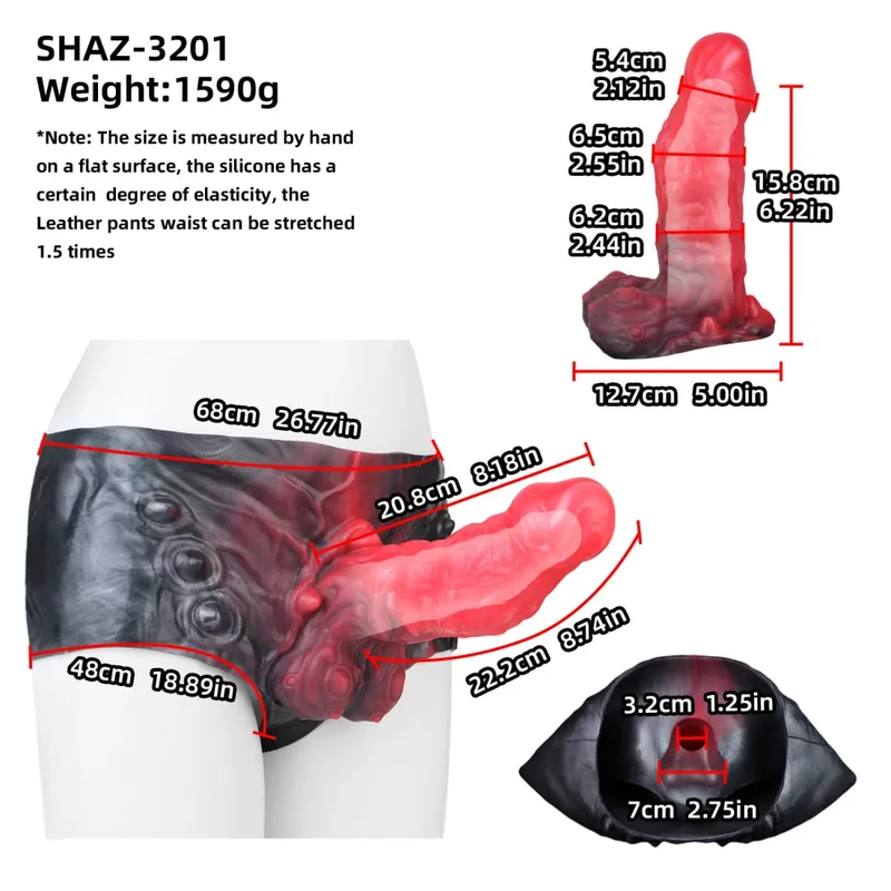 3D Horse Penis Shaped Wearable Cock Sleeve Gradient Color Skin-Friendly Liquid Silicone Adult Couple Intimate Sex Toys — image 16