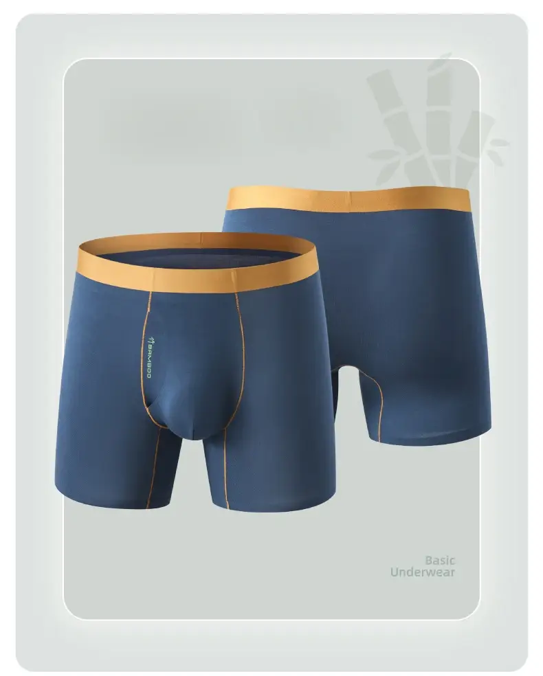 2pcs New Bamboo Fiber Man Underwear Lengthen Sport Men Boxers Regenerated Fibers Underpants L XL XXL 3XL 4XL Side Open Design