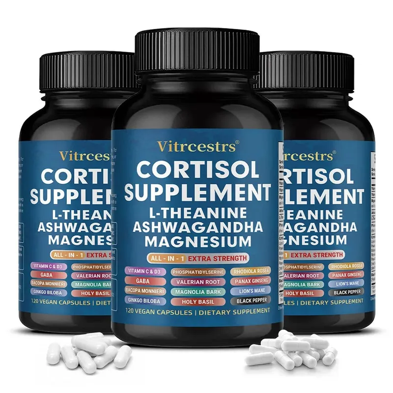 Cortisol Complex Capsules with Ashwagandha L-Theanine & Magnesium Stabilize Mood Supports Relaxation Calm & Daily Wellness — image 8