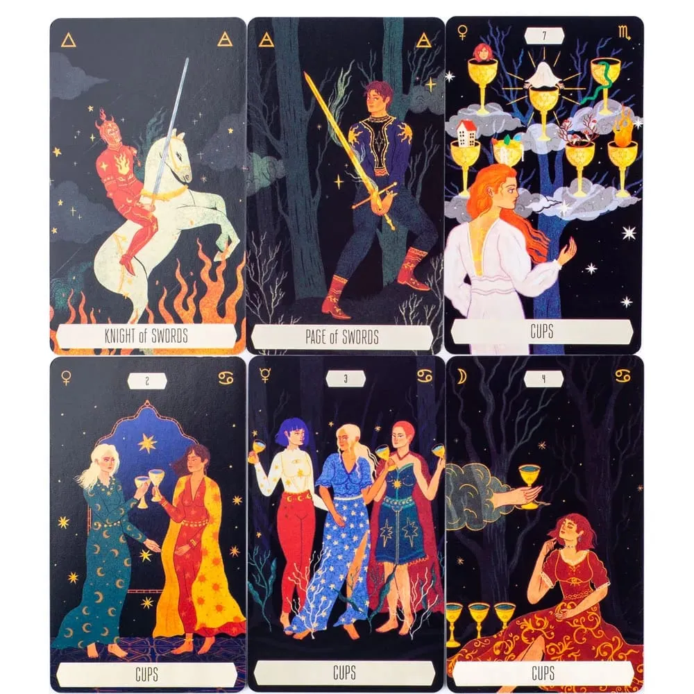 10.3x6cm Zodiac Tarot Cards for Fortune Telling And Divination Party Game Board Game Pack of 52 Unique Star Sign Cards — image 5