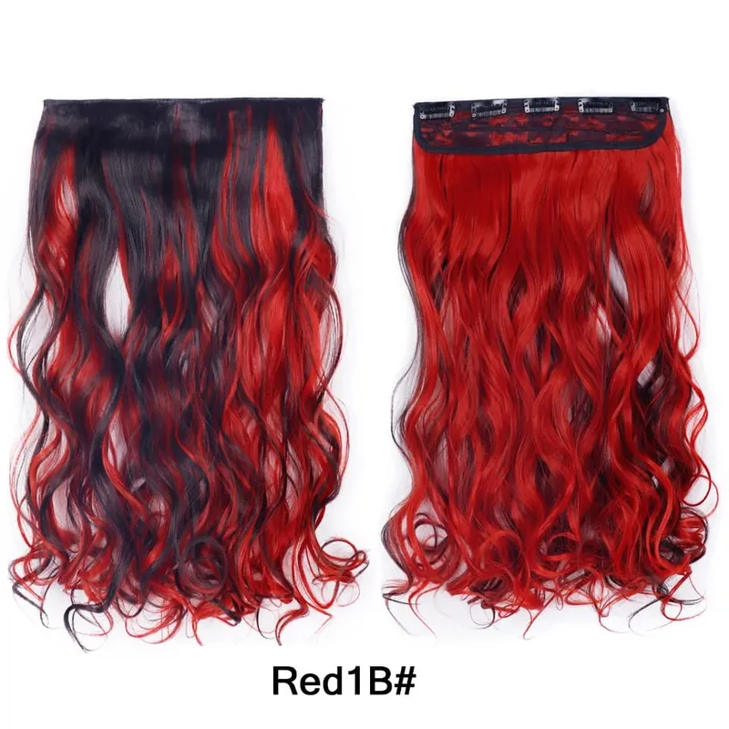 Water Wavy Clip in Hair Extension Synthetic Hair Highlight Silky Soft Natural Look with Invisible Lace Weft Hairpieces for Women — image 11