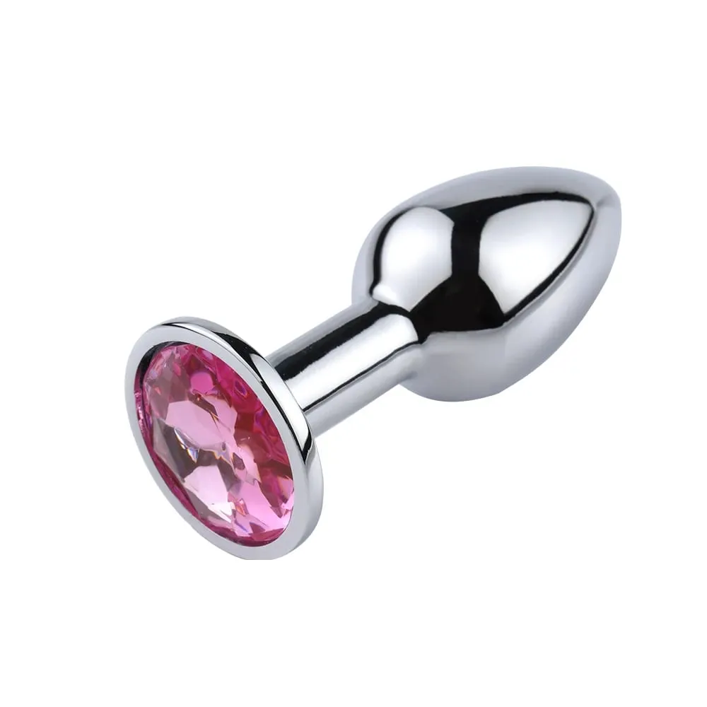 หรูหราโลหะ Anal Plug ชุดอัญมณี Butt Trainer Kit ของเล่นสำหรับผู้ใหญ่สำหรับผู้ชายผู้หญิงคู่เริ่มต้นเพศของขวัญขนาดใหญ่ขนาดกลางขนาดเล็กสีชมพู — image 6