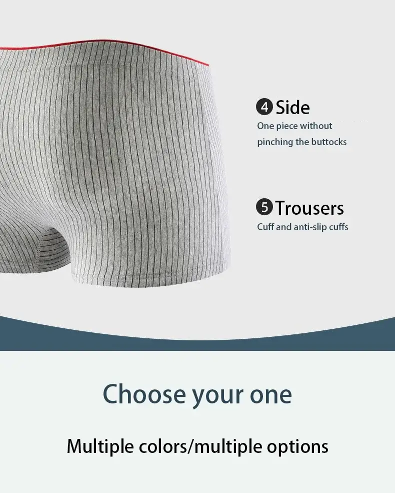4Pcs Plus Size 6XL Men's Underwear 95% Cotton Boxer Soft Breathable Skin Friendly Individually Packed Fashionable — image 4