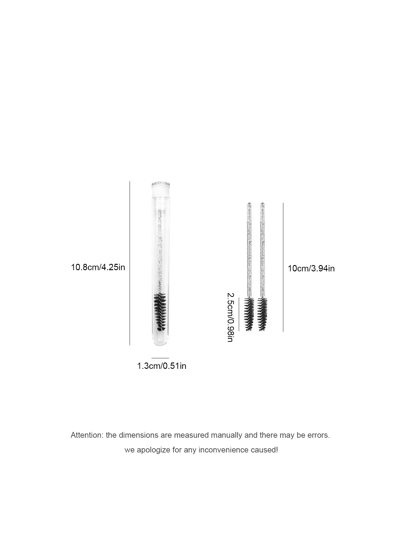 【70支眼黑刷+20支塑膠管】一次性水晶棒眉毛極細柔軟刷便攜靈活 — image 5