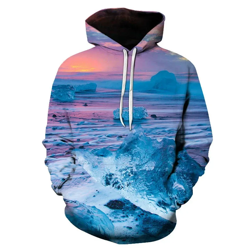 Hawaiian Four Seasons Fun 3D Printed Casual Hoodie Men's Cool Sunshine Beach Street Hoodie Full Style Trendy Style Tops