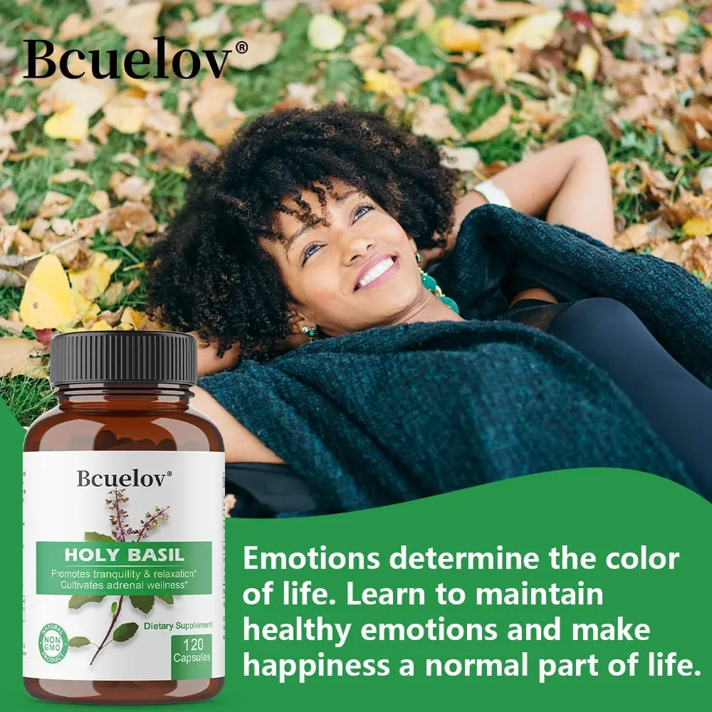 Holy Basil Tulsi Extract Capsules Support Adrenal Immune Respiratory & Daily Calm Wellness Stress & Anxiety Relief — image 7