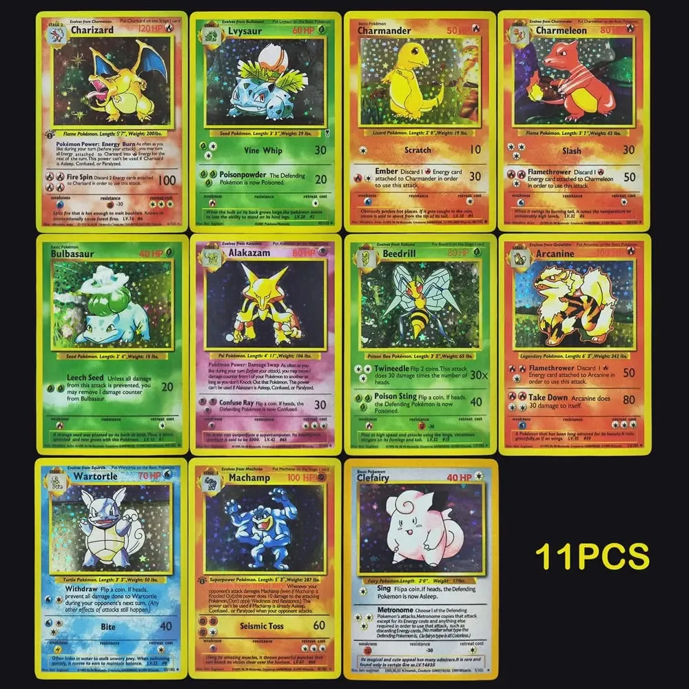 Proxy PKM English GAME 1ST EDITION Charizard Blastoise Venusaur Mewtwo Holo TCG Game Collection Card — image 6