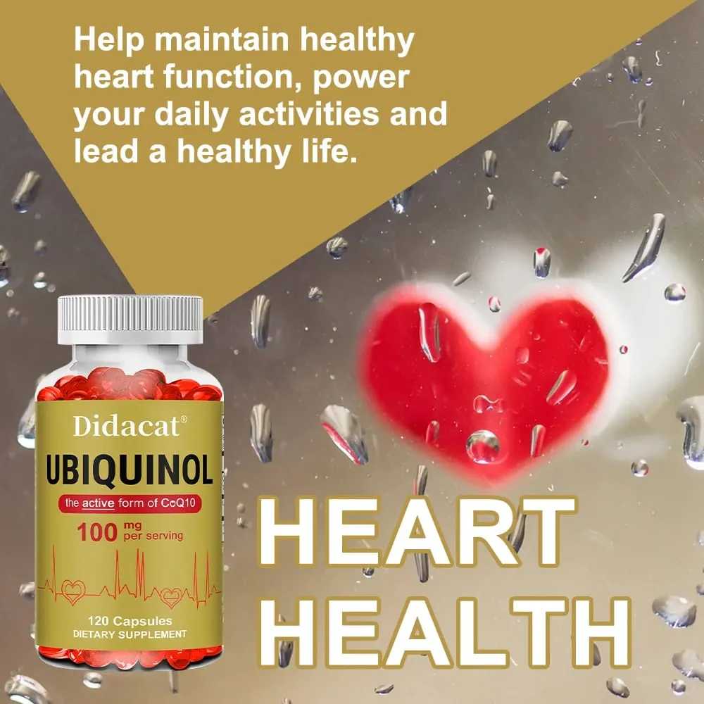 Ubiquinol CoQ10 Vegetable Capsules Antioxidant Support Joint Cellular Energy Production Heart & Cardiovascular Health — image 4