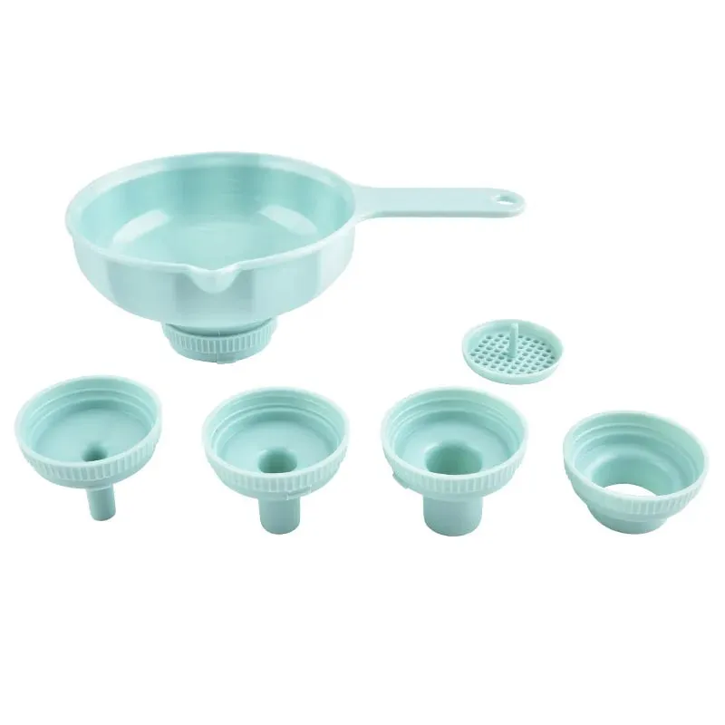 Practical large-diameter funnel Six in one multifunctional plastic funnel Jam making funnel Kitchen supplies and small tools
