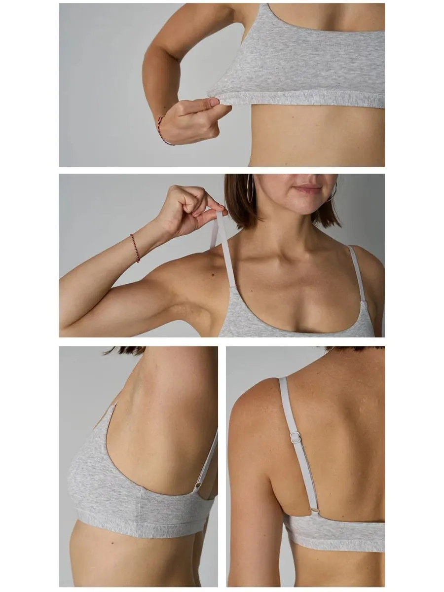Cotton Underwire-Free Bralette and Boyshort Set – Unpadded Ribbed Knit Lingerie Two-Piece Set — image 6