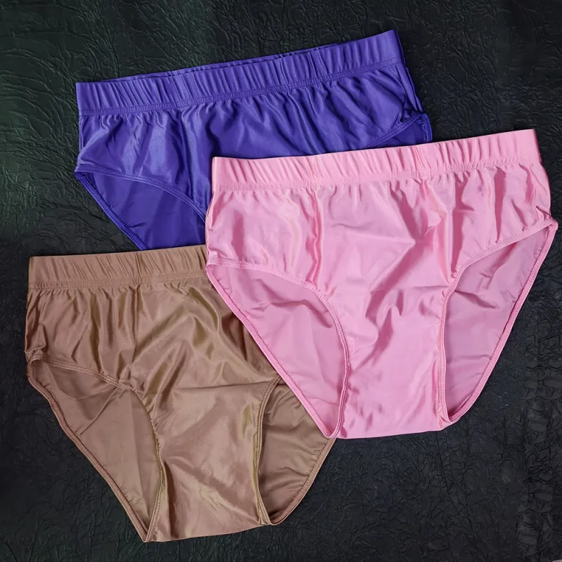 new Mens Briefs Underwear Satin-like Breathable Low-Rise Underpants Male Panties Men's glossy underwear