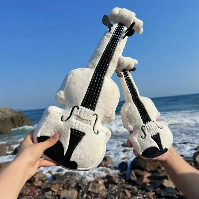 27cm Violin Plush Toys Funny Decorative Ornaments Realistic Violin Doll Exquisite Throw Pillows Birthday Gifts For Child Friends — image 4