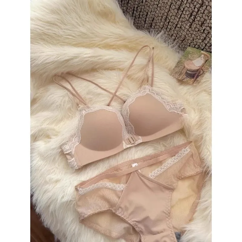 Petite Leopard Print Front Closure Bra Set Push Up Backless Sexy Party Lingerie Boost Bust Show Fuller Shape 32-38AB Top Selling — image 2
