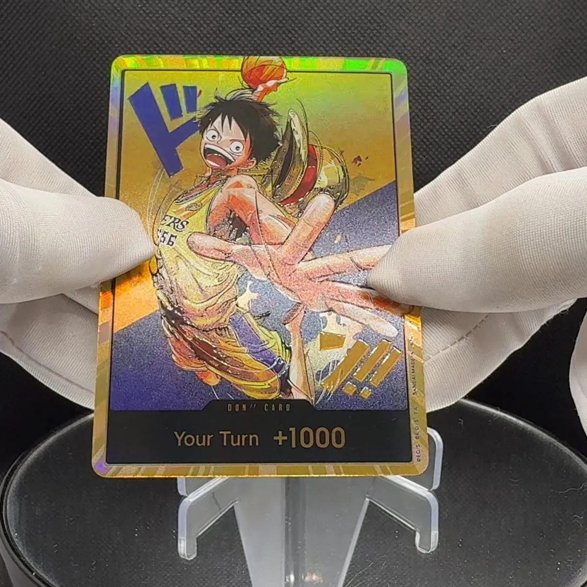 One Piece OPCG English Golden Holographic 3D Textured DON card Straw Hat Crew x Lakers DON card Anime Collectible Cards — image 2