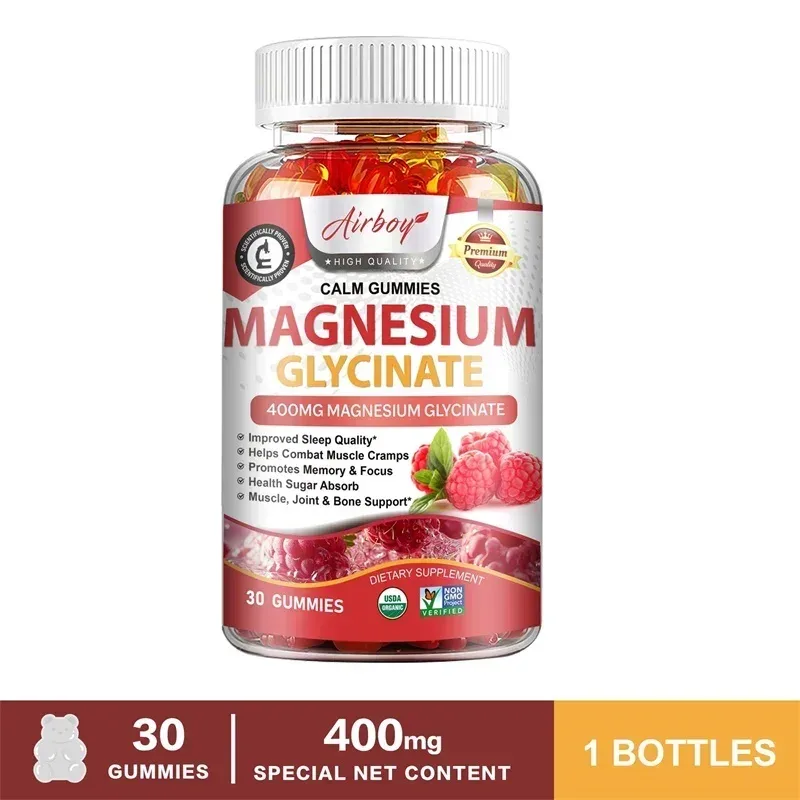 Magnesium Glycinate Gummies - Ang Kalusugan ng Utak ay Nagpapalakas ng Mga Kalamnan at Buto Nagpapabuti ng Pagtulog Relax Nerves