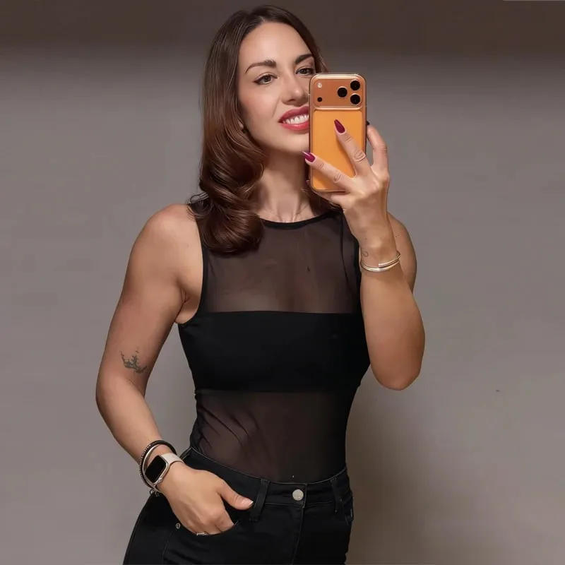 Sexy Mesh Bodysuit Women Transparent Tight Bodys for Women Summer Sleeveless Tops Woman Tulle Sexy Lingerie Body Woman — image 3