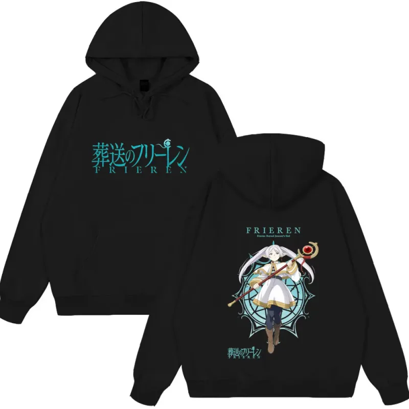 Vintage Wear Anime Frieren: Beyond Journey's End Frieren Graphic Tops Men Women Fashion Long Sleeve Casual Streetwear Funny Tops — image 1