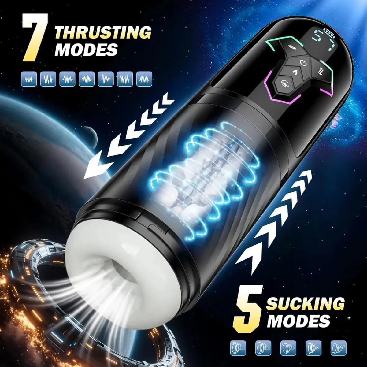 Telescopic Sucking Male Masturbator Sex Toys for Men Artificial Vagina Blowjob Adults Pocket Pussy Piston Automatic Mastubator
